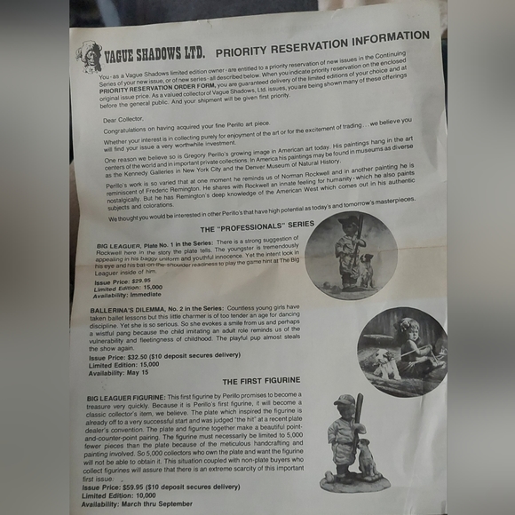 Vintage 1979  8 ¹/² plate NWOT have papers no box. #09243 of #15,000 - Picture 7 of 7